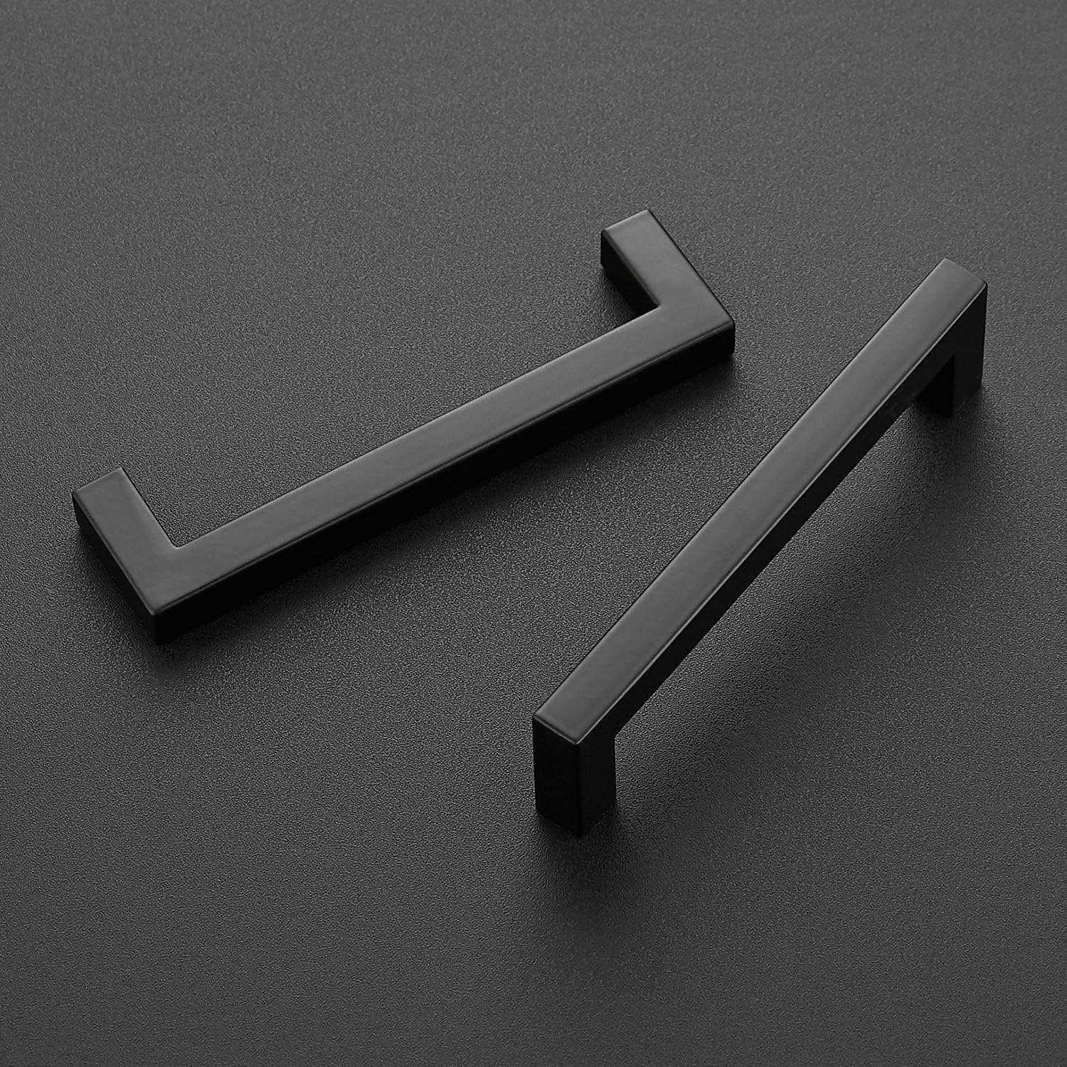 Ravinte 10 Pack 3 Drawer Pulls Flat Black Cabinet Cup Pulls Kitchen Hardware Cabinet Handles Drawer Handles Knobs 3 inch Hole Center - Zenithce