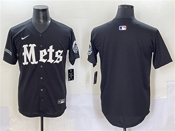 New York Mets Blank Black 'Gotham Gothic Edition' Vapor Premier Limited Stitched Jersey - Zenithce