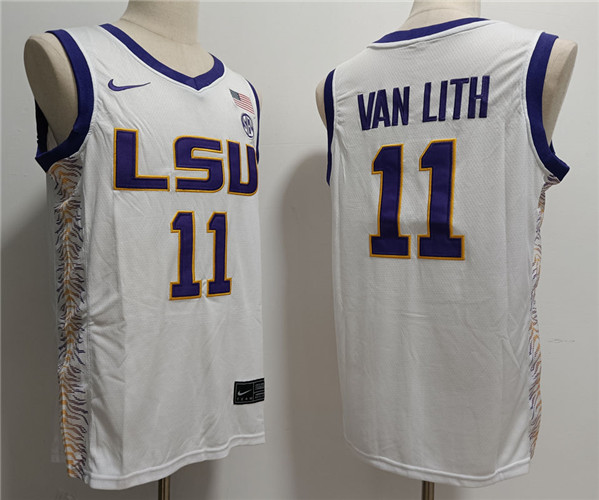 LSU Tigers #11 Hailey Van Lith White Stitched Jersey - Zenithce