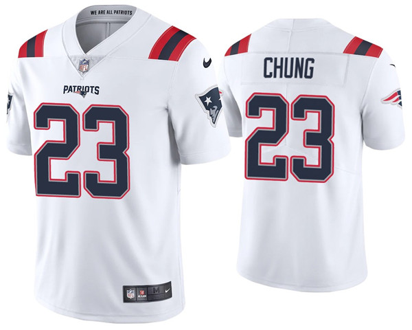 New England Patriots #23 Patrick Chung 2020 White Vapor Untouchable Limited Stitched Jersey - Zenithce