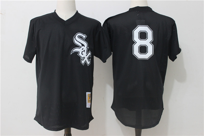 Chicago White Sox #8 Bo Jackson Mitchell Ness Black 1993 Authentic Cooperstown Collection Batting Practice Stitched Jersey - Zenithce