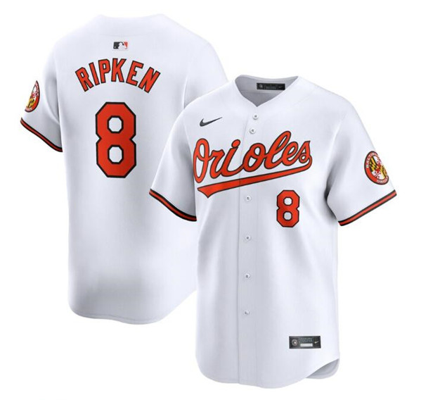 Baltimore Orioles #8 Cal Ripken Jr. White 2024 Home Limited Cool Base Stitched Jersey - Zenithce