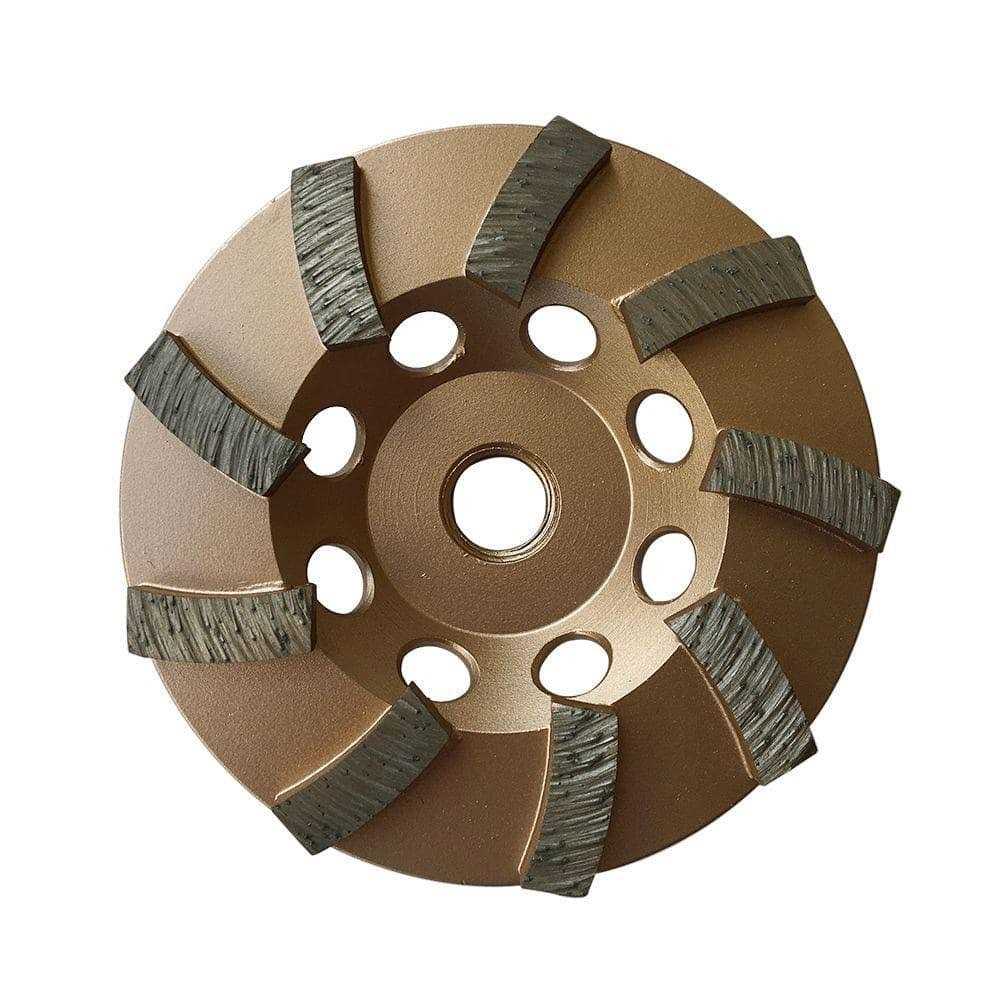 EDiamondTools 7 Diamond Grinding Wheels for Concrete or Masonry 12 Turbo Segments - Zenithce