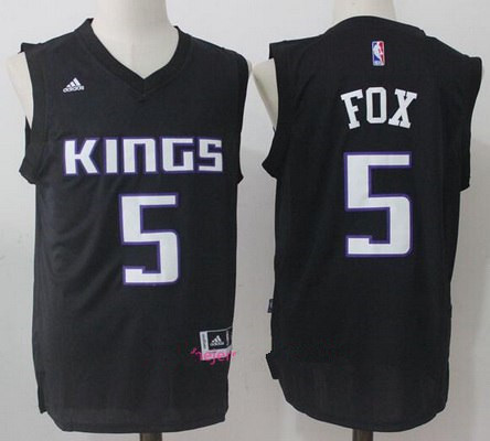 Sacramento Kings #5 De'Aaron Fox Black Fashion Stitched adidas Revolution 30 Swingman Jersey - Zenithce