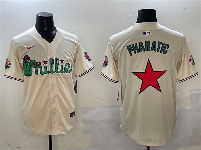 Philadelphia Phillies Phanatic Cream Limited Stitched Jersey - Zenithce