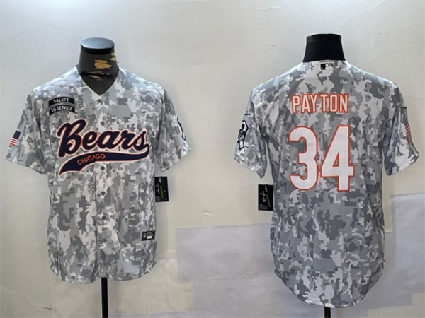 Chicago Bears #34 Walter Payton 2024 Arctic Camo Salute To Service Stitched Jersey - Zenithce