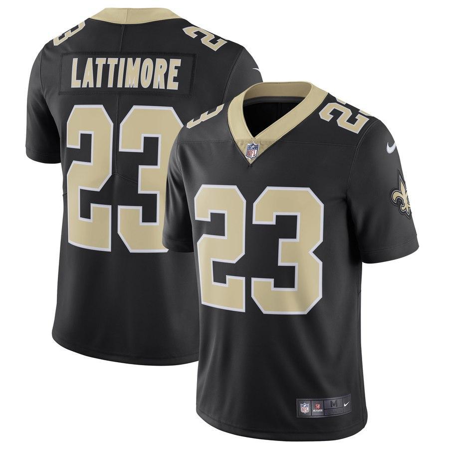 New Orleans Saints #23 Marshon Lattimore Black Vapor Untouchable Limited Stitched Jersey - Zenithce