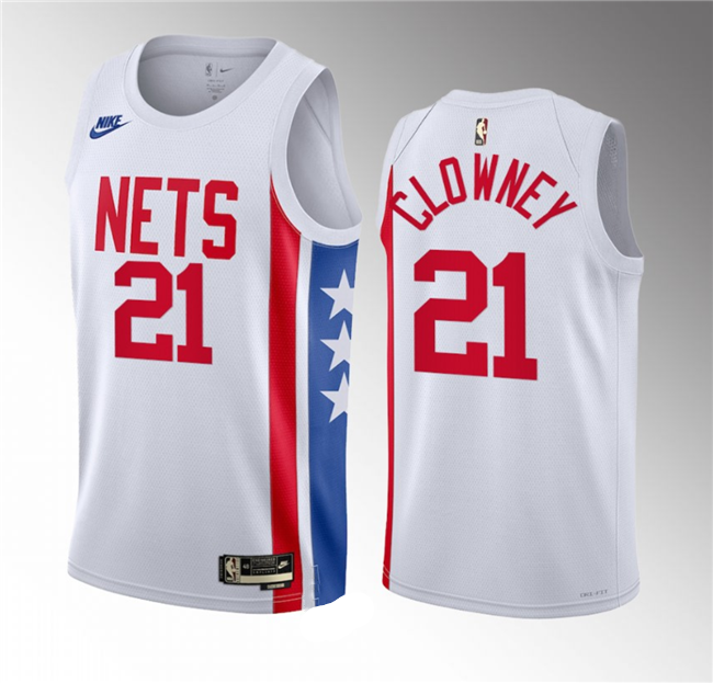 Brooklyn Nets #21 Noah Clowney White 2023 Draft Classic Edition Stitched Jersey - Zenithce