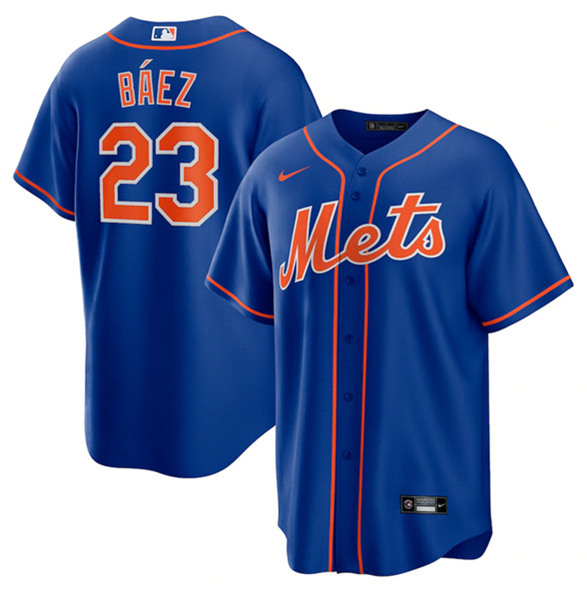 New York Mets #23 Javier Báez Royal Cool Base Stitched Jersey - Zenithce