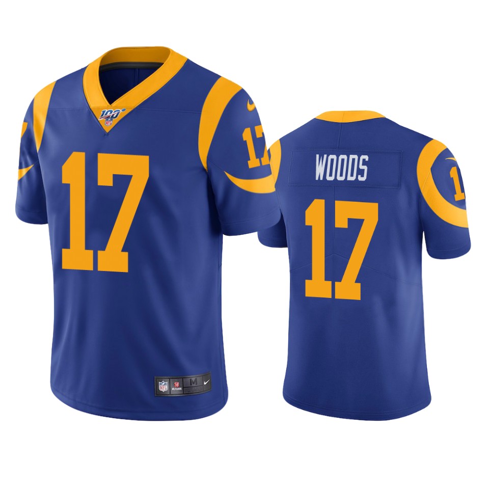 Los Angeles Rams #17 Robert Woods Blue 2019 100th Season Vapor Untouchable Limited Stitched Jersey - Zenithce