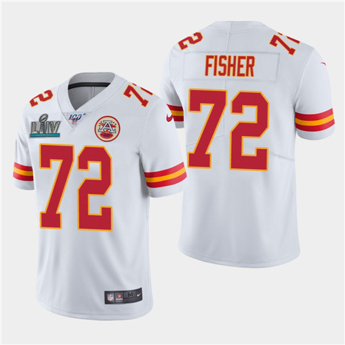 Chiefs #72 Eric Fisher White Super Bowl LIV Vapor Untouchable Limited Stitched Jersey - Zenithce