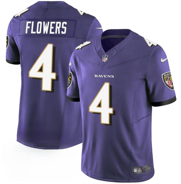 Baltimore Ravens #4 Zay Flowers Purple 2023 F.U.S.E. Vapor Limited Jersey - Zenithce