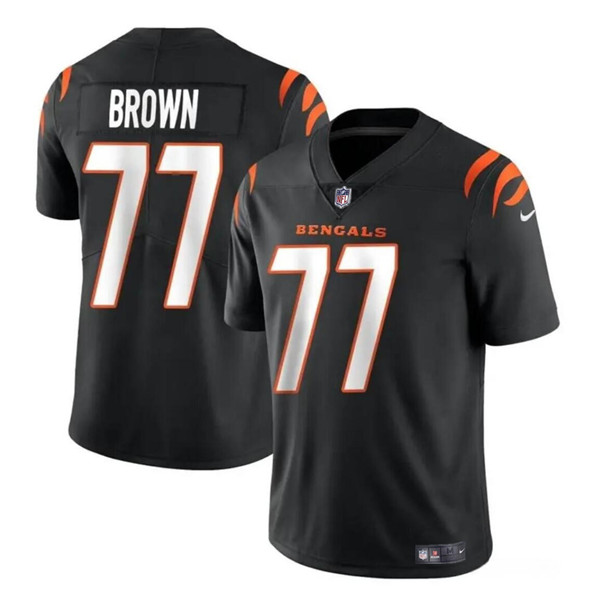 Cincinnati Bengals #77 Trent Brown Black Vapor Untouchable Limited Stitched Jersey - Zenithce
