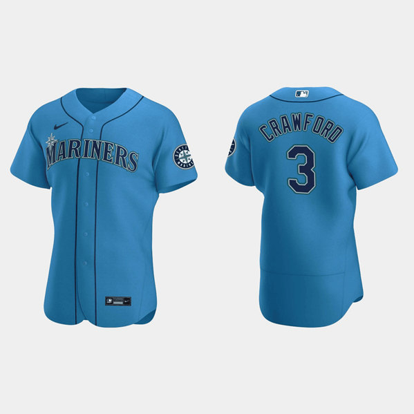 Seattle Mariners #3 J.P. Crawford Royal Flex Base Stitched Jersey - Zenithce