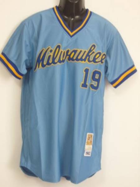 Mitchell And Ness Brewers #19 Robin Yount Stitched Blue Throwback Jersey - Zenithce