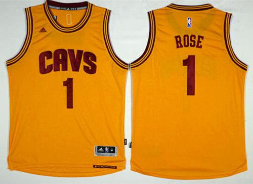 Cleveland Cavaliers #1 Derrick Rose Gold Alternate Stitched Jersey - Zenithce