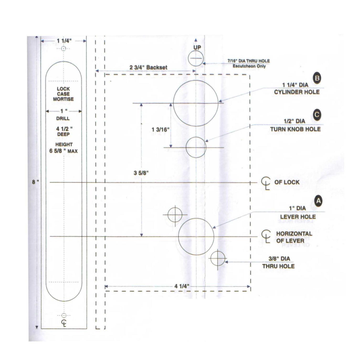 Taco ML800 Series Entry Atrium Mortise Lock with Thumb Turn Lever DL-ML800-US15 - Zenithce