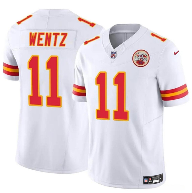 Kansas City Chiefs #11 Carson Wentz White 2023 F.U.S.E Vapor Untouchable Limited Stitched Jersey - Zenithce