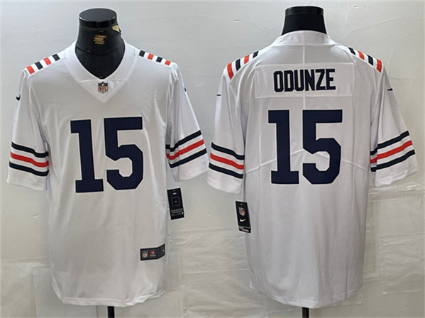 Chicago Bears #15 Rome Odunze White 2024 Draft Vapor Stitched Jersey - Zenithce