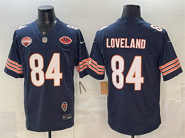 Chicago Bears #84 Colston Loveland Navy F.U.S.E. 2025 NFC North Champions VMH Patch Vapor Untouchable Limited Stitched Jersey - Zenithce