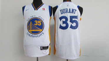 Golden State Warriors #35 Kevin Durant Jersey 2017-18 New Season White Jersey - Zenithce