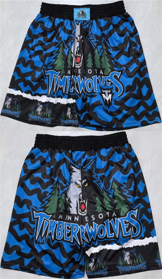 Minnesota Timberwolves Black 2025 Shorts (Run Small) - Zenithce