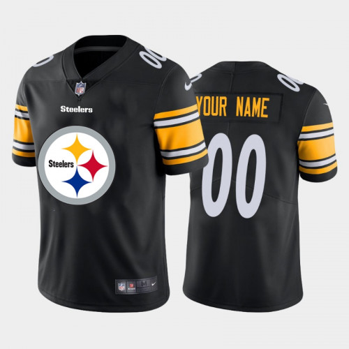 Pittsburgh Steelers Customized Custom Black 2020 Team Big Logo Limited Stitched Jersey - Zenithce