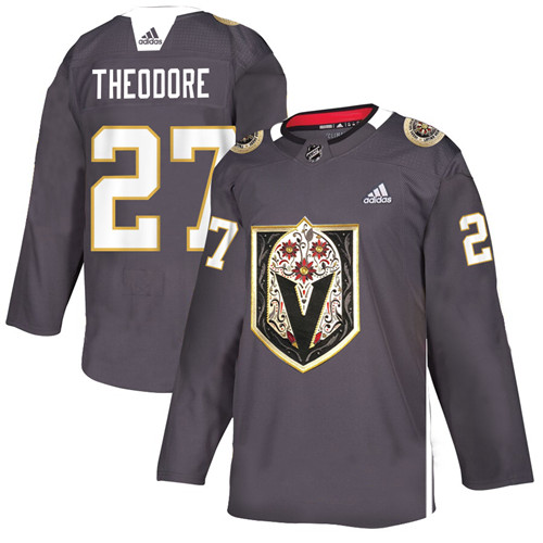 Vegas Golden Knights #27 Shea Theodore Grey Latino Heritage Night Stitched Jersey - Zenithce