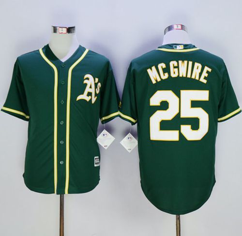 Athletics #25 Mark McGwire Green New Cool Base Stitched Jersey - Zenithce