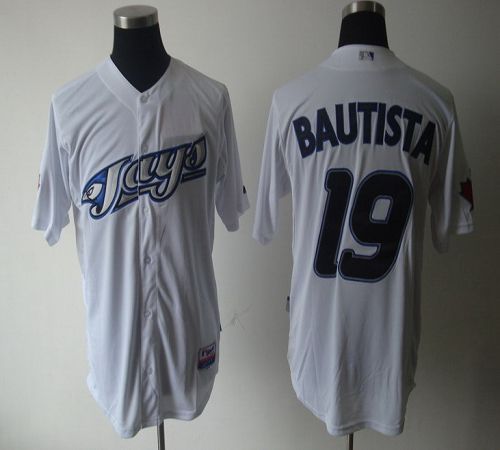 Blue Jays #19 Jose Bautista White Cool Base Stitched Jersey - Zenithce