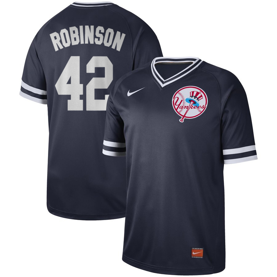 New York Yankees #42Jackie Robinson Navy Cooperstown Legend Collection Stitched Jersey - Zenithce