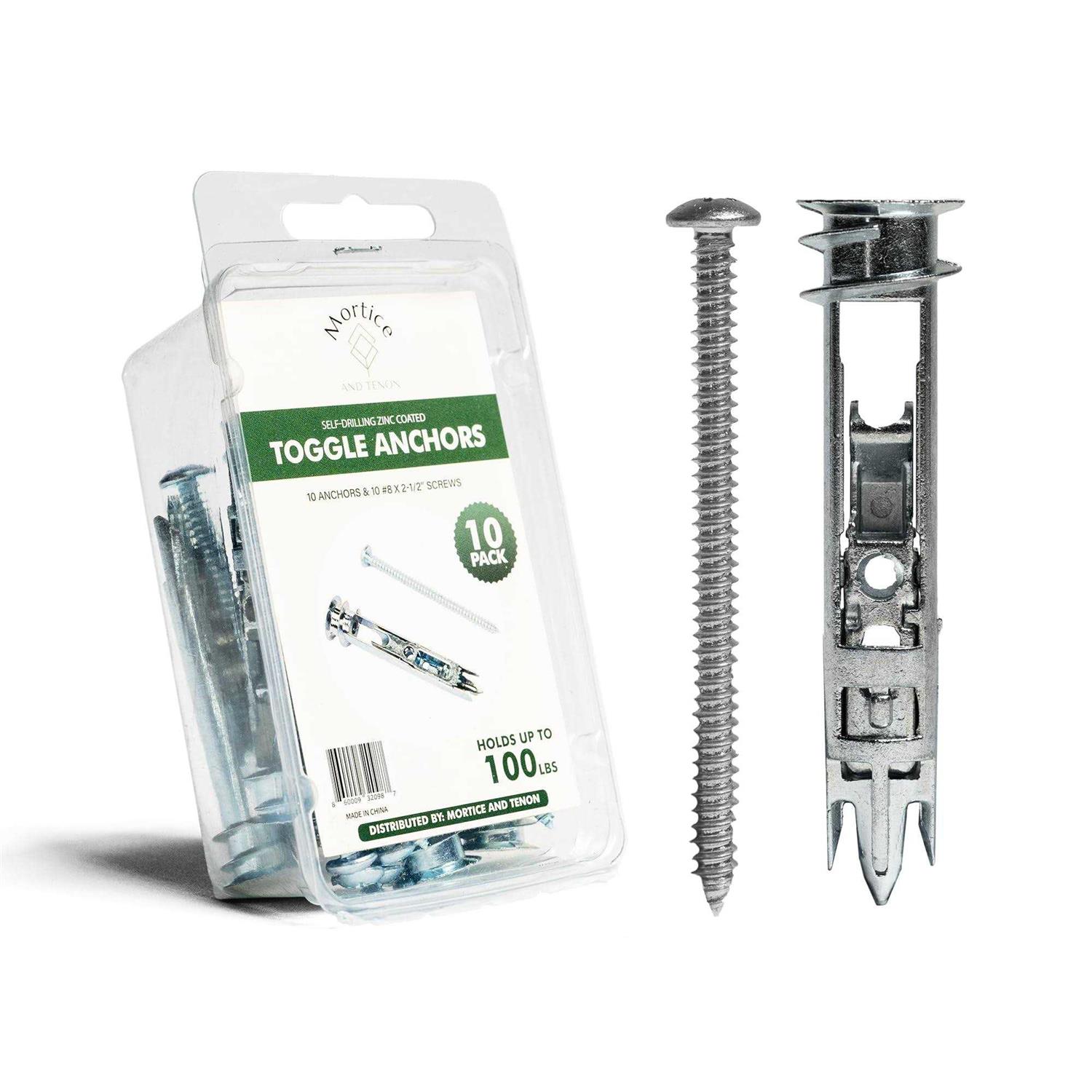 Mortice and Tenon Easy Anchor Toggle Bolts & Screws kit Extra Zinc Coating - Zenithce