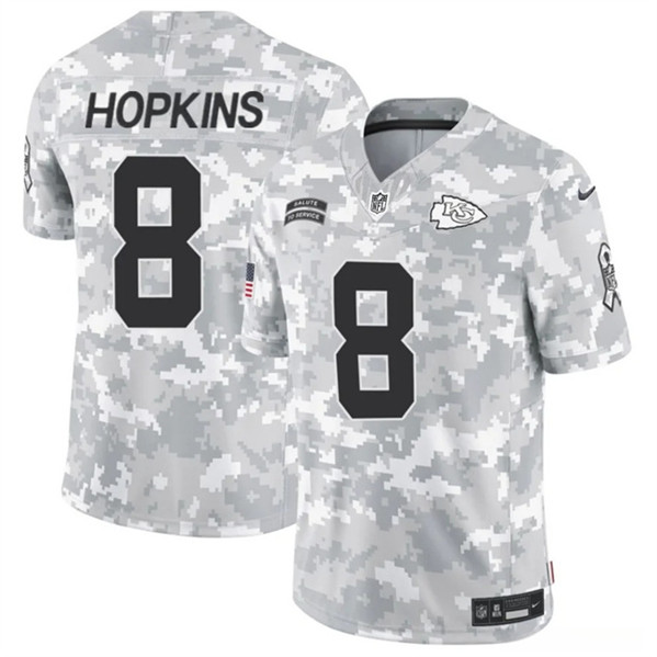 Kansas City Chiefs #8 DeAndre Hopkins 2024 F.U.S.E. Arctic Camo Salute To Service Limited Stitched Jersey - Zenithce