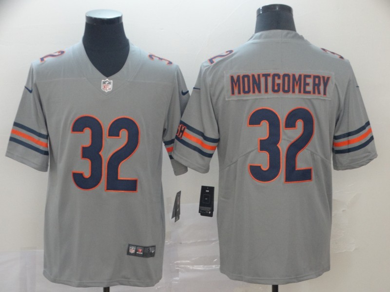 Chicago Bears #32 David Montgomery Silver Inverted Legend Stitched Jersey - Zenithce