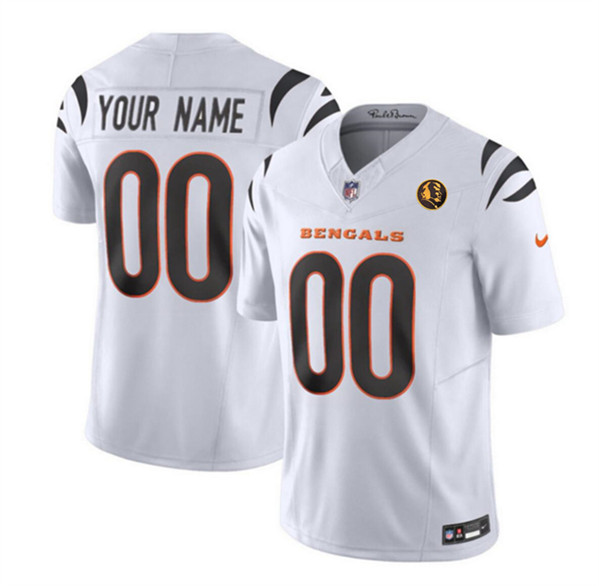 Cincinnati Bengals Custom White 2023 F.U.S.E. With John Madden Patch Vapor Limited Stitched Jersey - Zenithce