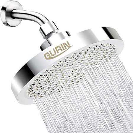 Gurin Shower Head High Pressure Rain Luxury Bathroom Showerhead with Chrome Plated Finish - Zenithce