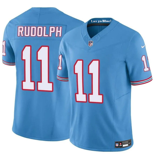 Tennessee Titans #11 Mason Rudolph Blue 2024 F.U.S.E. Throwback Vapor Limited Stitched Jersey - Zenithce