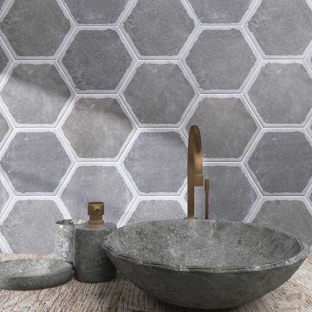 MOLOVO Dakota Hexagon 7.87 in. x 9.45 in. Matte Porcelain Floor and Wall Tile - Zenithce