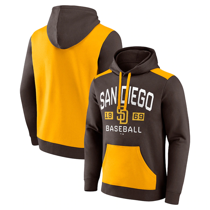 San Diego Padres Brown Gold Chip In Pullover Hoodie - Zenithce