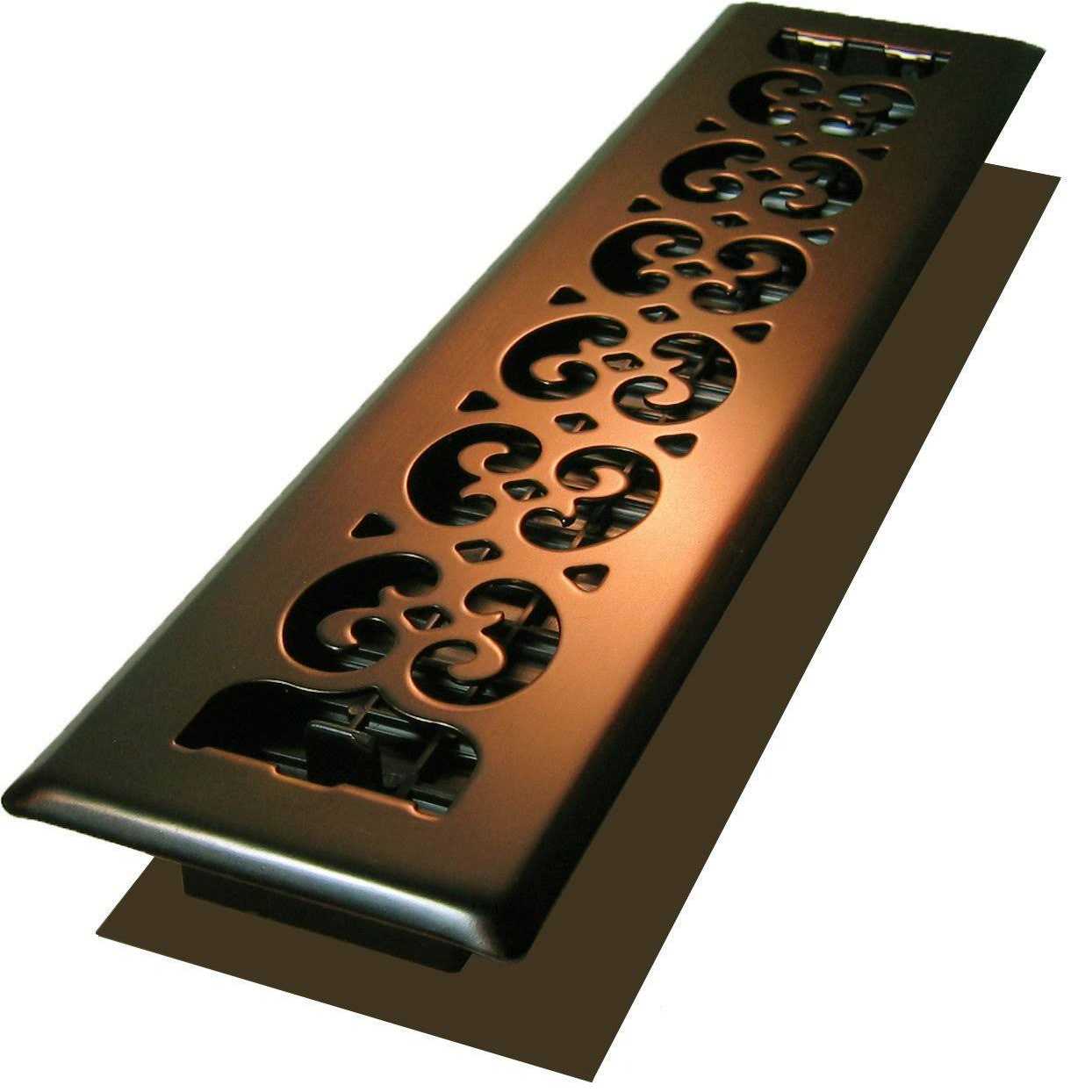 Decor Grates PL410ZIP-MTG-10 Louvered Plastic Floor Register - Zenithce