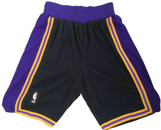 Los Angeles Lakers Black Hardwood Classics Soul Swingman Throwback Shorts - Zenithce