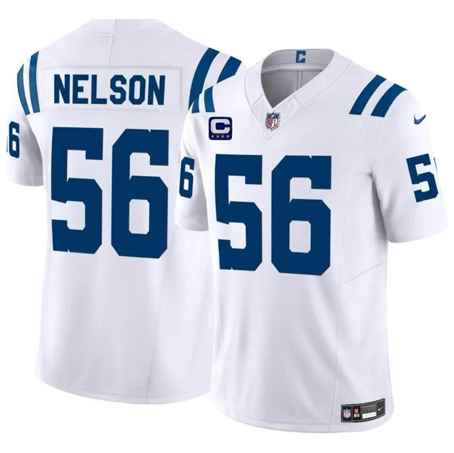 Indianapolis Colts #56 Quenton Nelson White 2024 F.U.S.E. With 4-Star C Patch Vapor Limited Stitched Jersey - Zenithce
