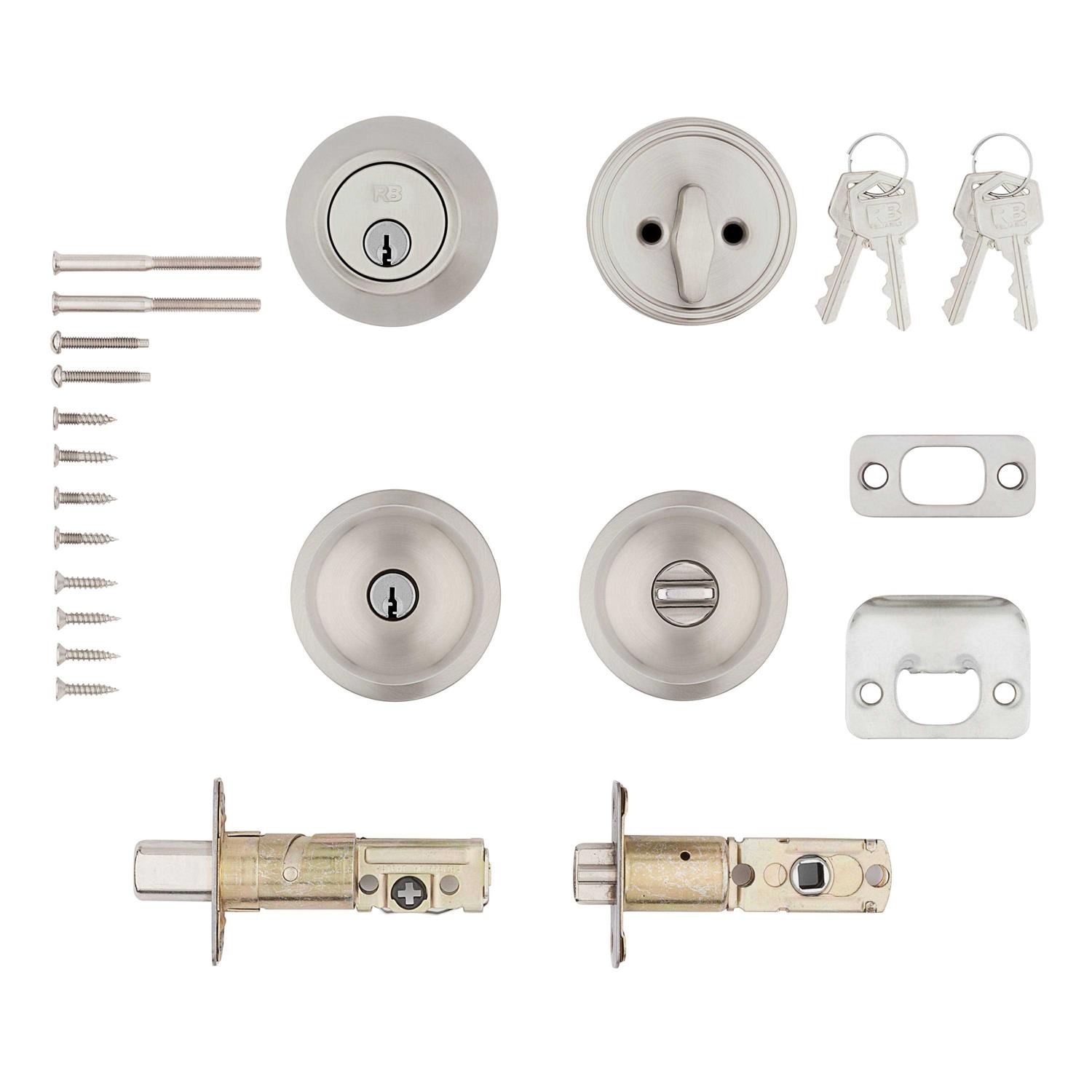 ReliaBilt Baron Single-cylinder deadbolt Keyed Entry Door Knob 93670 - Zenithce