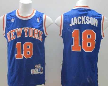New York Knicks #18 Phil Jackson Blue Swingman Throwback Jersey - Zenithce