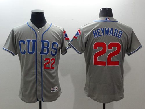 Cubs #22 Jason Heyward Grey Flexbase Authentic Collection Alternate Road Stitched Jersey - Zenithce