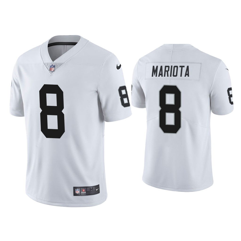 Raiders #8 Marcus Mariota White Vapor Untouchable Limited Stitched Jersey - Zenithce