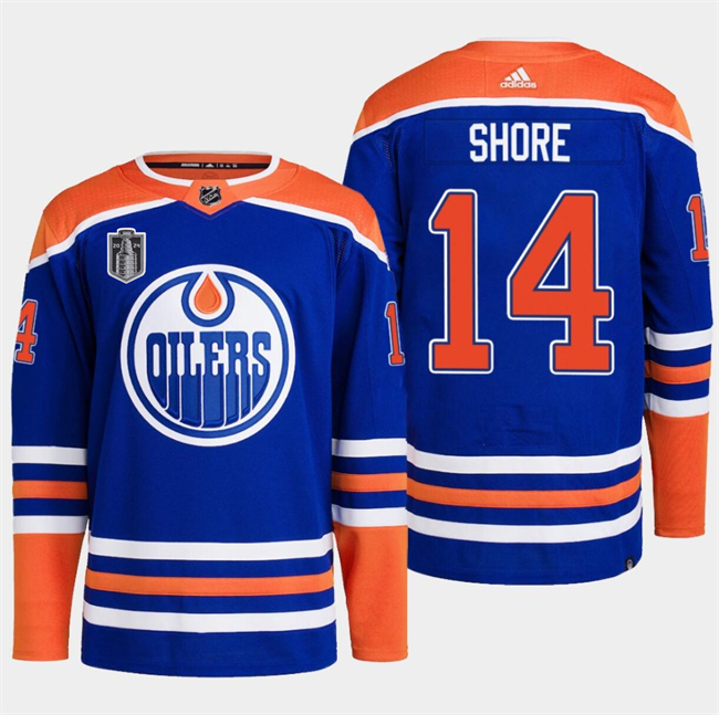 Edmonton Oilers #14 Mattias Ekholm Royal 2024 Stanley Cup Final Patch Stitched Jersey - Zenithce