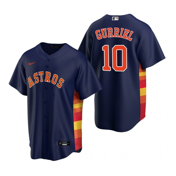 Houston Astros #10 Yuli Gurriel Navy Cool Base Stitched Jersey - Zenithce