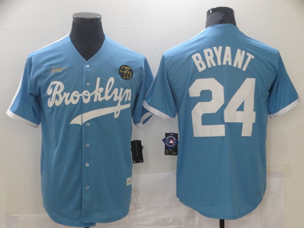 Los Angeles Dodgers #24 Kobe Bryant Light Blue Stitched Jersey - Zenithce