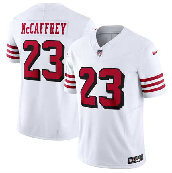 San Francisco 49ers #23 Christian McCaffrey New White 2023 F.U.S.E. Vapor Untouchable Limited Stitched Jersey - Zenithce